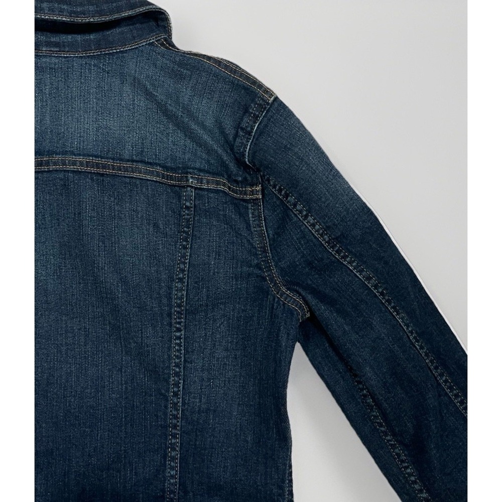 7 FOR ALL MANKIND Classic Denim Jacket Eden Port Dark Blue Women's Size XS - Picture 10 of 14